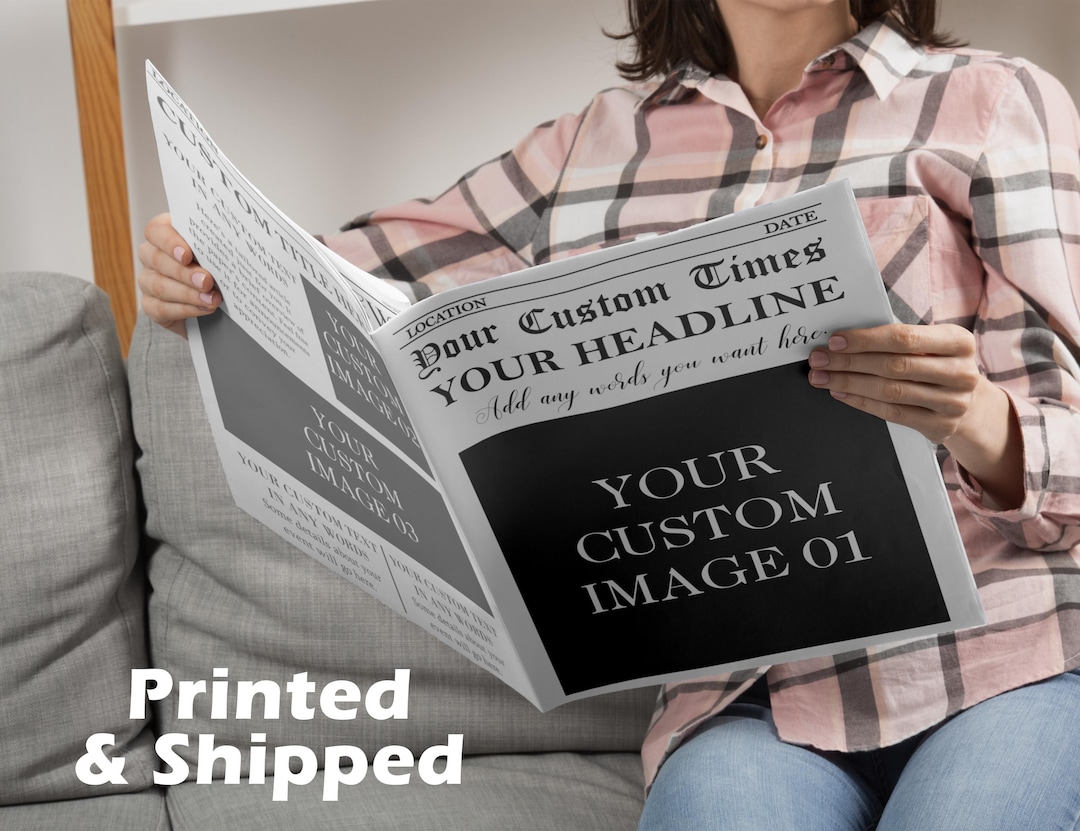 Custom Printed and Shipped Newspaper/custom Newspaper for Birthday, New ...