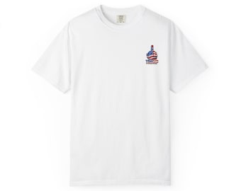 American Flag Middle Finger Trump T-shirt | Patriotic Political Tee