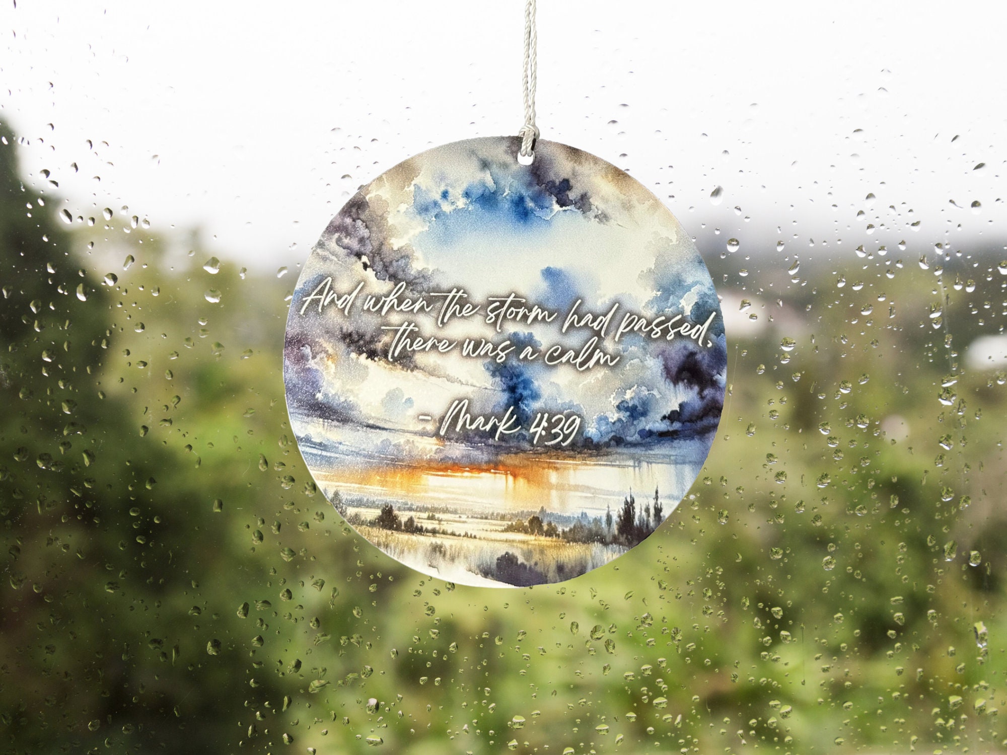 Scripture Window Clings Bible Verse Ornament, Acrylic Scripture Window Hanging, Christian ...