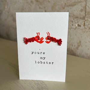 Einzigartige 3D handbemalte + Papier Quilled Valentinstag Karte - YOU'RE My HUMMER