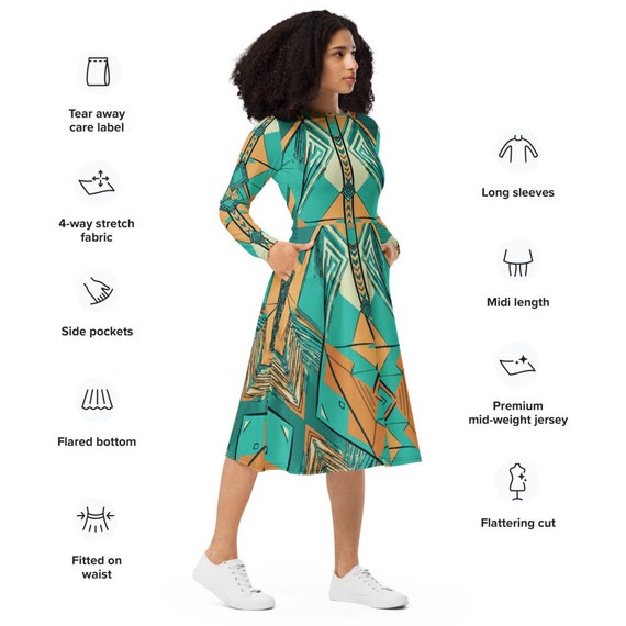 Mid length jersey dress deals