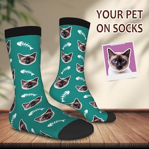Calzini personalizzati per cani, calzini divertenti personalizzati per gatti e cani, calzini da uomo per sposi, calzini carini per animali domestici con faccina, calzini personalizzati con faccina da foto