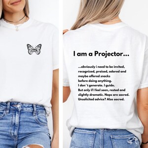T-shirt projecteur Human Design | Astrologie | Types de conception humaine | Carte de conception humaine en astrologie | T-shirt surdimensionné | Types d'énergie | Projecteur