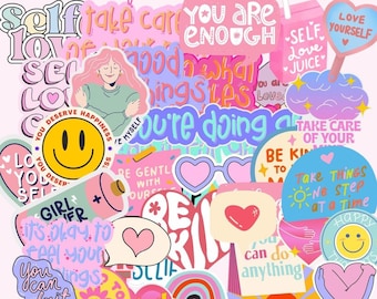 Vinyl Self Love Stickers, Positive Stickers, Mental Health Matters ...
