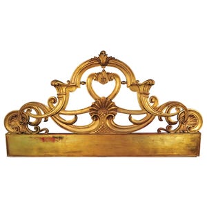 Antique Gold Wash Mandala Bed Headboard Carved Wall Mounted Wood Wall Art Panel Headboard Home Decor Bed Decor