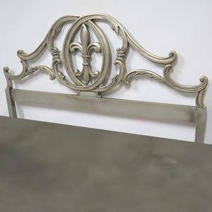 Wooden Bed Headboard Antique Silver Finish Home Decor Handmade Living Room Decor Bed Head Wall Decor