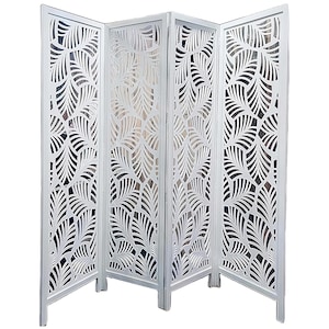 Room Partitions Hanging Room Divider Panel White Modern Screen Partition for Decorating Bedding, Dining, Study and Sitting Living Room