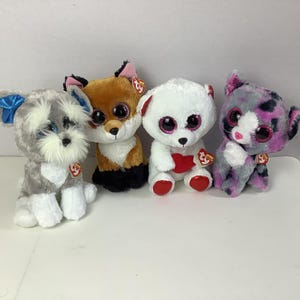 TY Beanie Boos Lot of 4: Medium 10&quot; Plush Toys - MWMTs