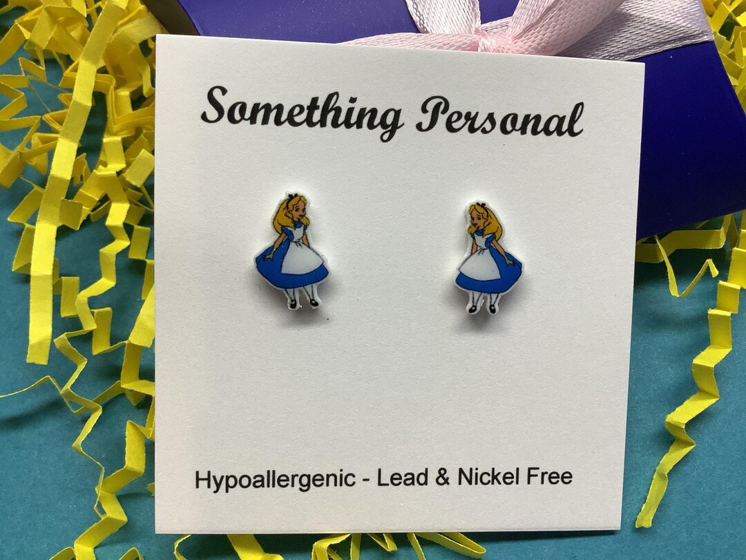 Alice Post Earrings - Gift Boxed -alice in Wonderland - Etsy