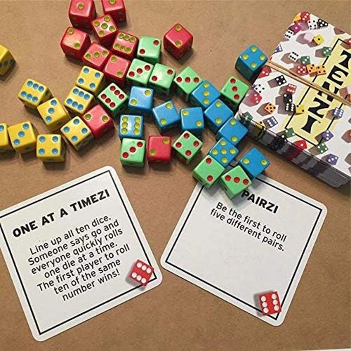 Tenzi Card Set Examples TENZI 77 Ways to Play the Add-on Card Set for the Dice Party Game ...