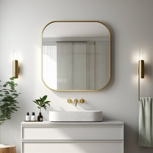 Exclusive Square Mirror | Home Decor Mirror | Asymmetrical Mirror | Irregular Mirror | Bathroom Mirror | Vanity Mirror | Unique Mirror
