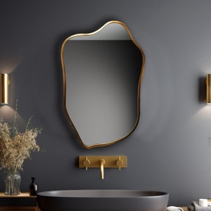 Exclusive Mirror | Home Decor Mirror | Asymmetrical Mirror | Irregular Mirror | Bathroom Mirror | Vanity Mirror | Wavy Mirror, Unique Mirror