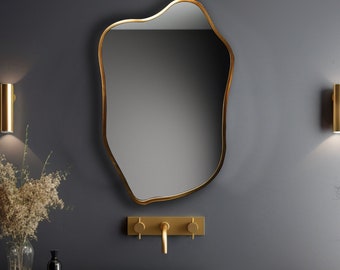 Exclusive Mirror | Home Decor Mirror | Asymmetrical Mirror | Irregular Mirror | Bathroom Mirror | Vanity Mirror | Wavy Mirror, Unique Mirror
