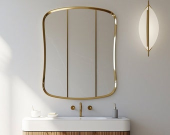 Exclusive Mirror | Home Decor Mirror | Asymmetrical Mirror | Irregular Mirror | Bathroom Mirror | Vanity Mirror | Wavy Mirror, Unique Mirror