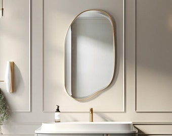 Exclusive Mirror | Home Decor Mirror | Asymmetrical Mirror | Irregular Mirror | Bathroom Mirror | Vanity Mirror | Wavy Mirror, Unique Mirror