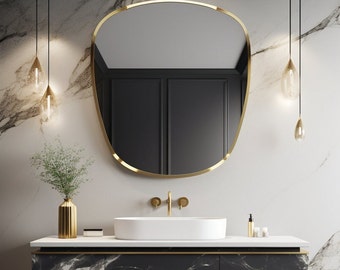 Exclusive Mirror | Home Decor Mirror | Asymmetrical Mirror | Irregular Mirror | Bathroom Mirror | Vanity Mirror | Wavy Mirror, Unique Mirror