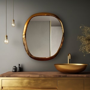 Exclusive Mirror | Home Decor Mirror | Asymmetrical Mirror | Irregular Mirror | Bathroom Mirror | Vanity Mirror | Wavy Mirror, Unique Mirror