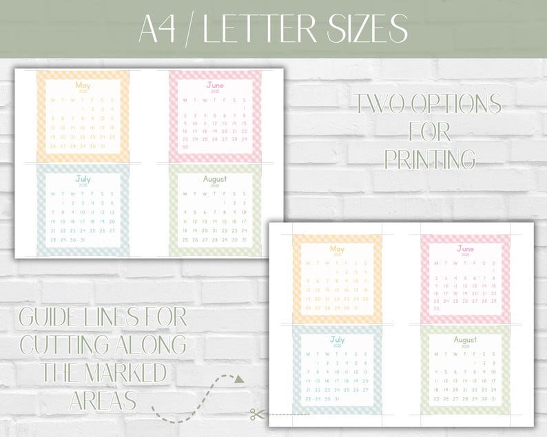 Mini Calendar 2025 Printable Mini Calendar 2025 Journal Calendar