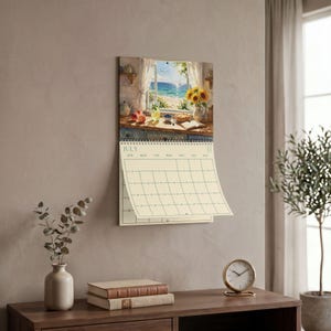 Calendario de pared para cocina 2027 Calendario vintage 2027 Calendario de acuarela 2027 para pared Inicio en domingo Decoración Regalo Regalo de Navidad imagen 10