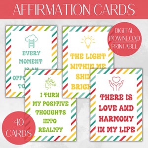 Tarjetas de Afirmaciones Positivas para Imprimir Tarjetas de Afirmaciones Tarjetas con Citas Palabras de Afirmación Tarjetas de Motivación Tarjetas Inspiradoras Autoestima