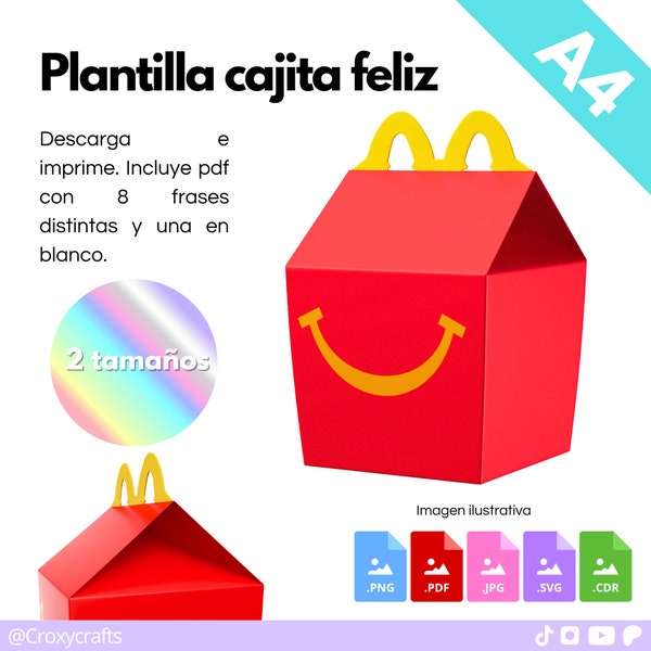 Happy Meal Template / 2 sizes / Candy Box / Birthday and Children's Day