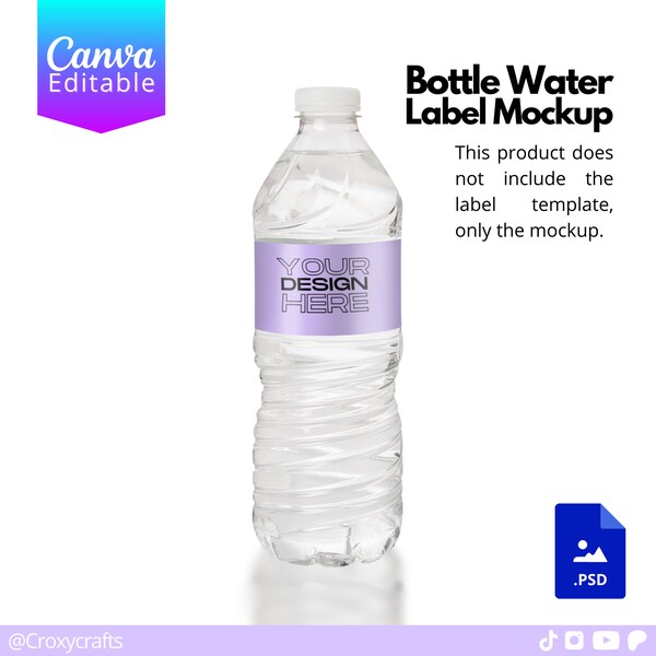 Water bottle mockup / Graphic decoration for your store