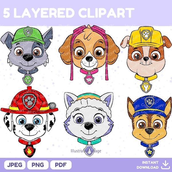 Paw Patrol Svg Layered - Etsy