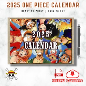 2025 Calendar Monthly Digital Calendar Anime Manga Calendar Printable Calendar  Anime Calendar Digital Download