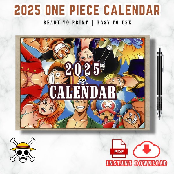 One Piece 2025 Calendar Etsy