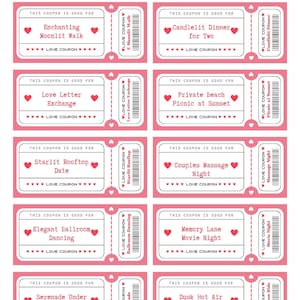 Printable Love Coupon Book for Couples , Editable Canva Template ...