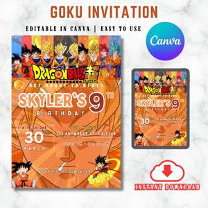 Anime Manga Invitation Anime Invitation Manga Birthday Invitation Customizable Birthday Invitation Canva Invitation Digital Download