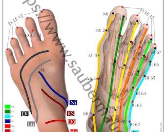 Pés para pôster Shiatsu DIN A3 (para download)