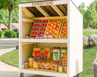 Planos de puestos de granja, puestos de mercado, panadería y hueveras (descarga digital)
