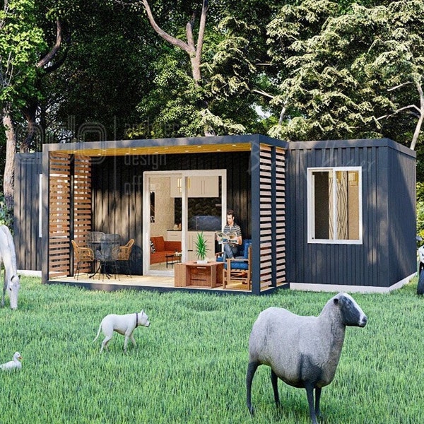 Tiny House, Tiny Home Plans, Container Home Plans, Tiny House Plans, Modern House Plans, Prefab Tiny House, House Plans, Small House Plan