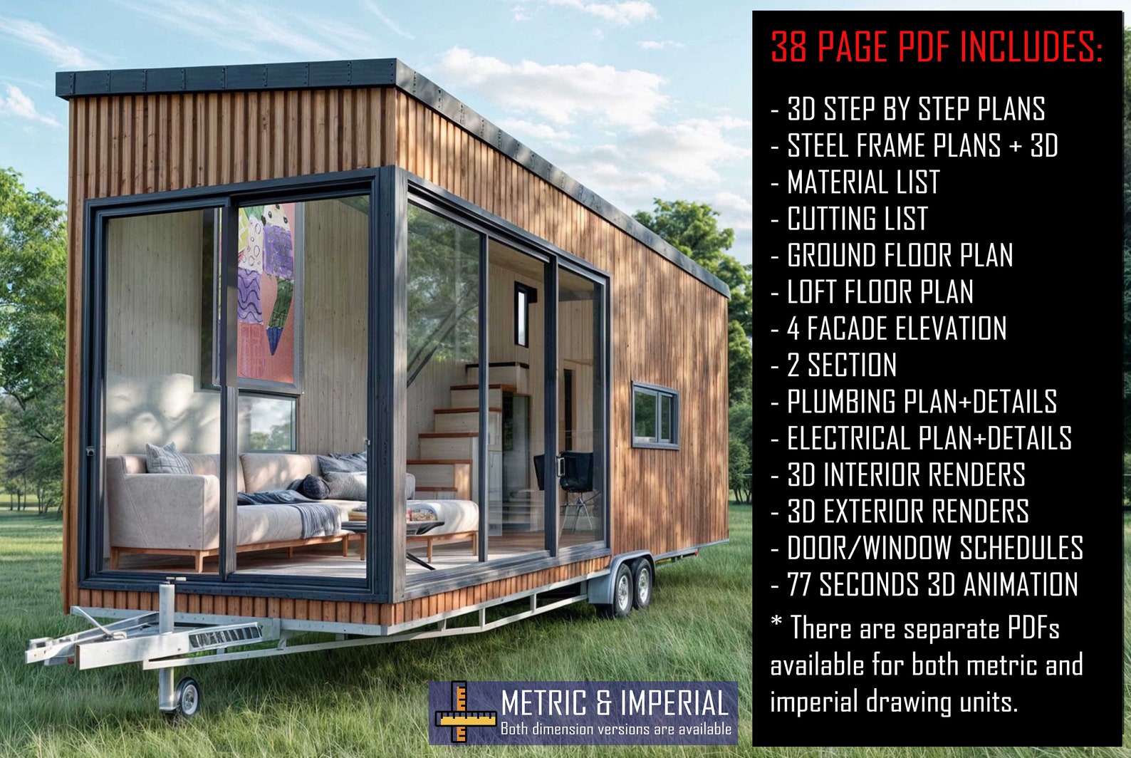 tiny-house-on-wheels-cabin-plan-small-house-blueprint-etsy