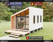 12'x18' Cabin Plans, 216 SQFT Tiny House Plan, House Blueprint, Small Home Plan