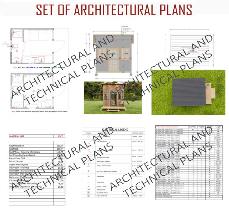 Cabin House Plan 10x12, Tiny House Plans, Cottage Home, Small Guest ...