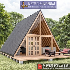 A Frame-huisplannen 20' x 28' 2 slaapkamers 700 SF