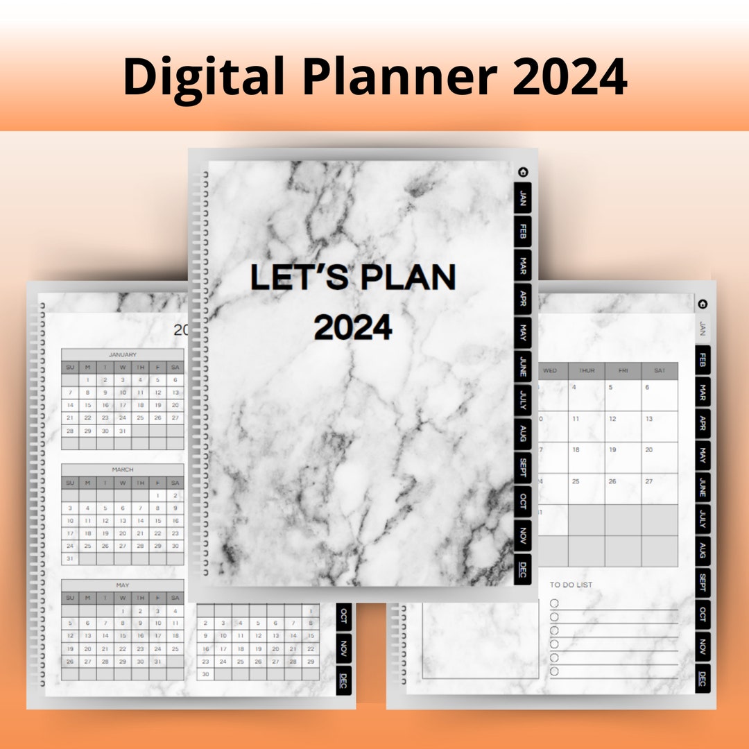 Digital Planner 2024 Tablet Planner Daily Planner Weekly - Etsy