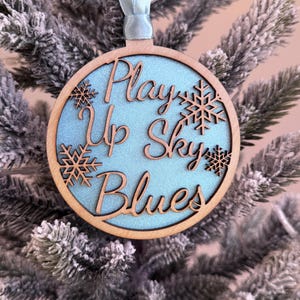 Coventry City Christmas Bauble (unofficial) - &#39;Play Up Sky Blues&#39; Handmade Ornament, Fan Gift, Stocking Filler (50p to Charity)