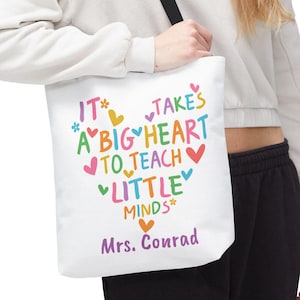 Sac fourre-tout personnalisé pour professeur, sac fourre-tout avec nom de professeur, cadeau professeur, cadeau professeur personnalisé
