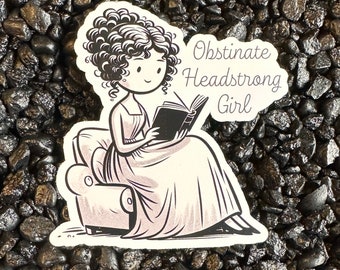 Fille têtue et obstinée, Jane Austen Sticker