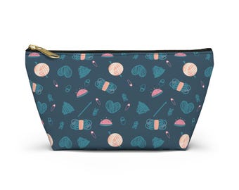 Crochet Theme Bag, Zipper Pouch, Crochet Bag, Crochet Tool Pouch, Crochet Accessory, Crochet Hook Bag