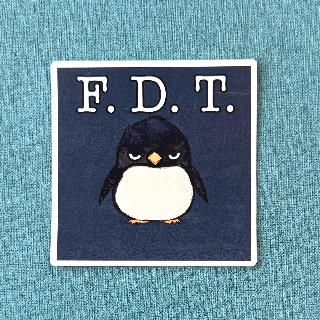 Furdtk Sticker FDT Penguin Sticker - Etsy