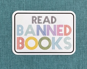 Pegatina para leer libros prohibidos