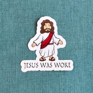 Jesus Was Wake Aufkleber, holographisch