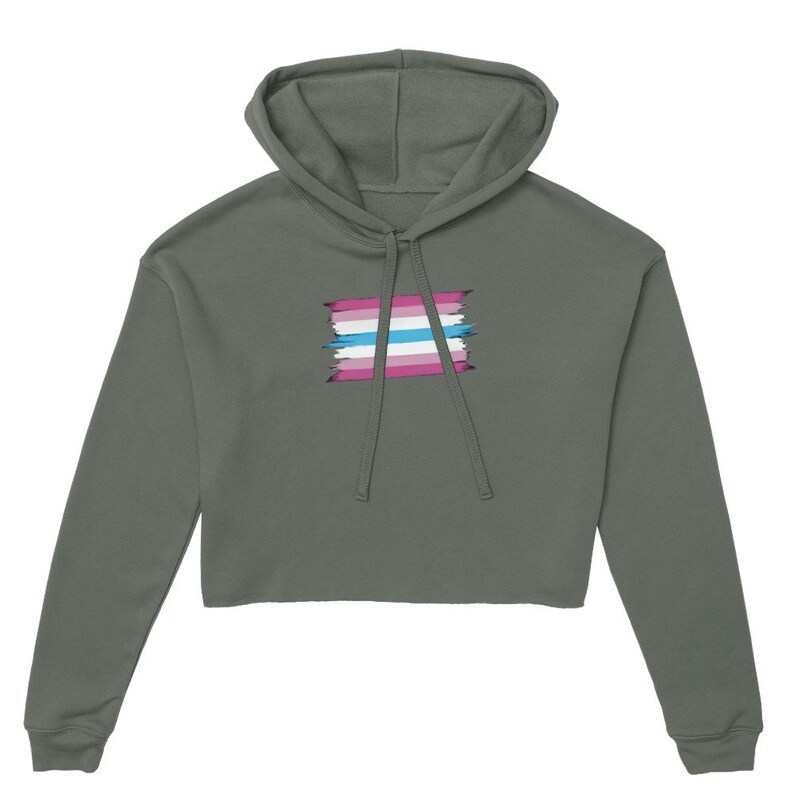 Femboy Flag Hoodie Trans Flag Premium Femboy Cropped Hoodie - Etsy