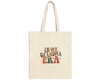 Gift idea grandma Cotton Canvas Tote Bag gift from grandkid for grandma