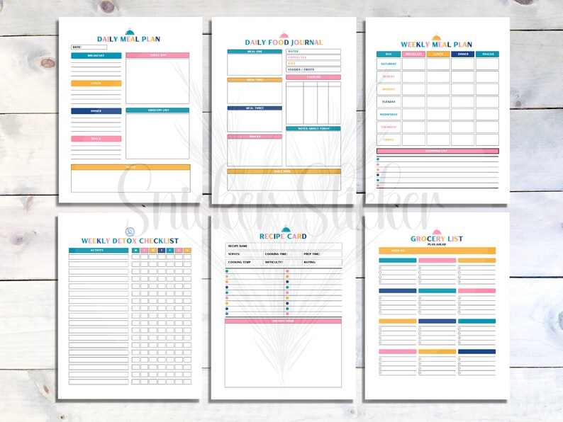 2024 Meal Planner, Get Organized With This Colorful Meal Planner, Meal