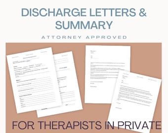 Termination & Discharge Summary for Therapists in Private Practice